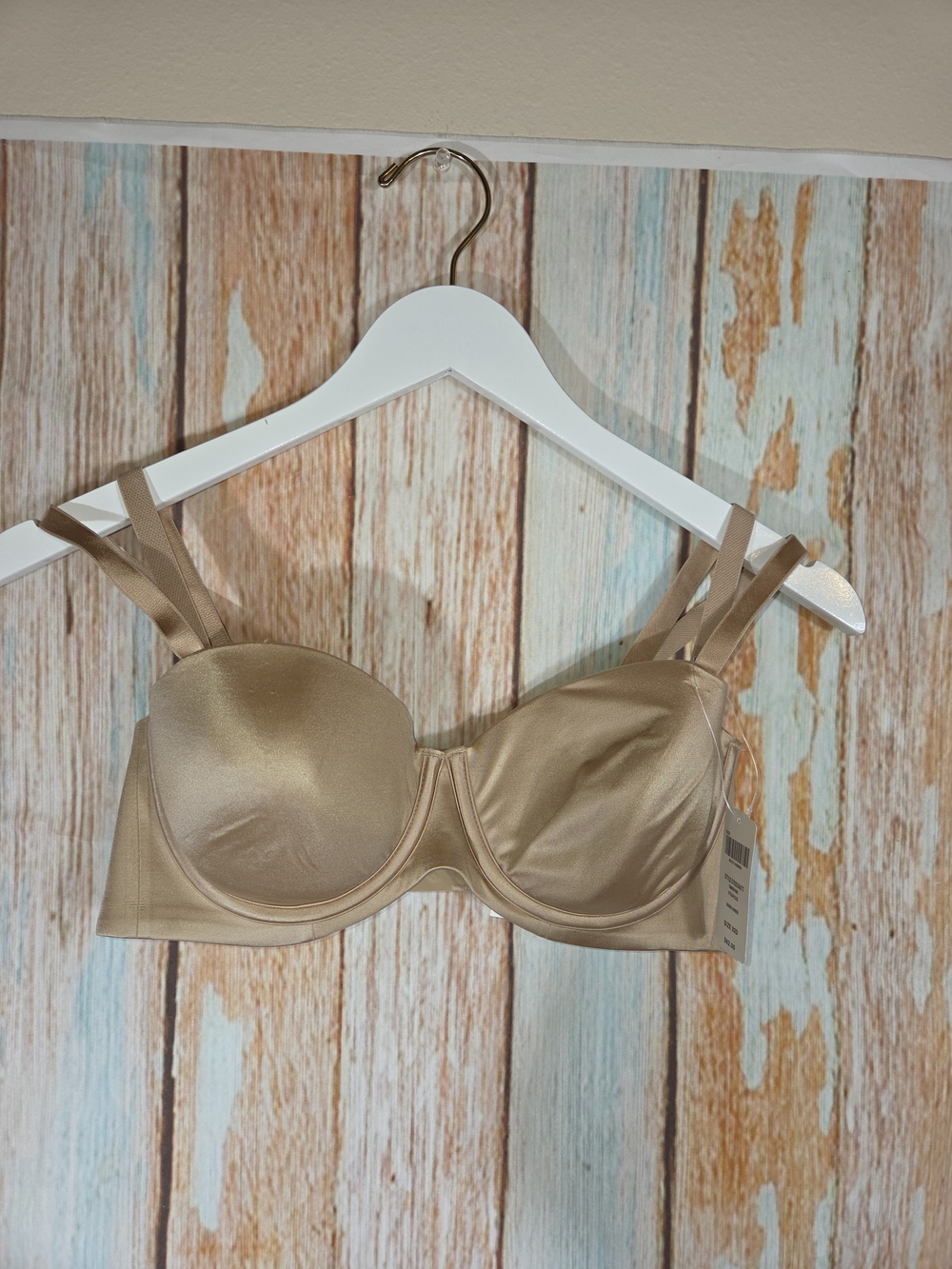 Soma Women’s Nude Satin Balconette Bra with Double Straps. Size 32D
